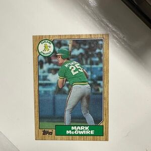 Topps Mark McGwire Card with Green and White Uniform Rc mint condition